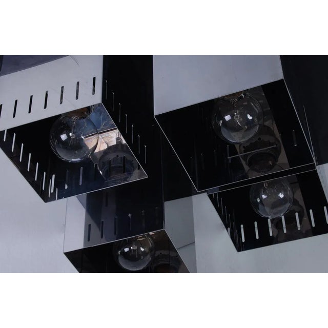 Steel Ceiling Lamp in the Style of Poliarte, 1970s For Sale - Image 14 of 18