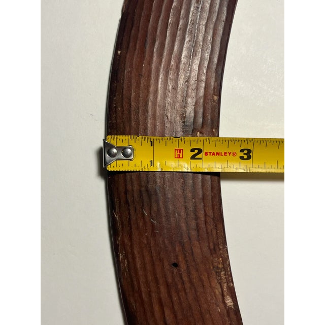 Wood Antique Central Australia Aboriginal Hand Carved Wood Fluted Hunting Boomerang For Sale - Image 7 of 8