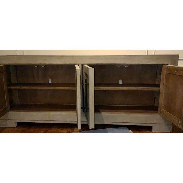 2020s Large Organic Modern Greige Finished Wood Sideboard For Sale - Image 5 of 6