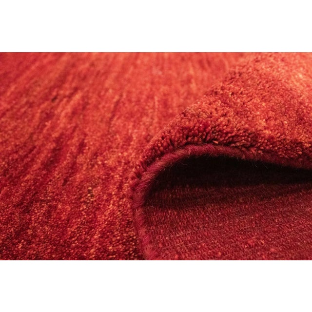 Red Middle Eastern Hand-Knotted Gabbeh Rug For Sale - Image 8 of 10