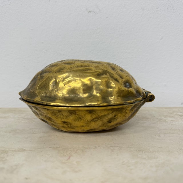 Walnut Shaped Nut Cracker in Brass, 1970s For Sale - Image 6 of 10