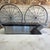 For your consideration, a contemporary sculptural credenza or sideboard featuring a goatskin top, a stainless steel...