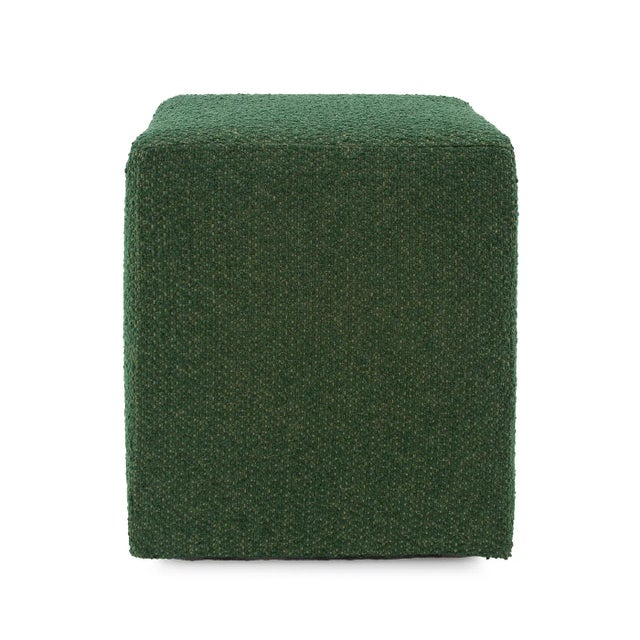 The Universal Cube Ottoman In Barbet Forest Our Barbet Cubes feature a casual soft knobby weave in natural earthy color...