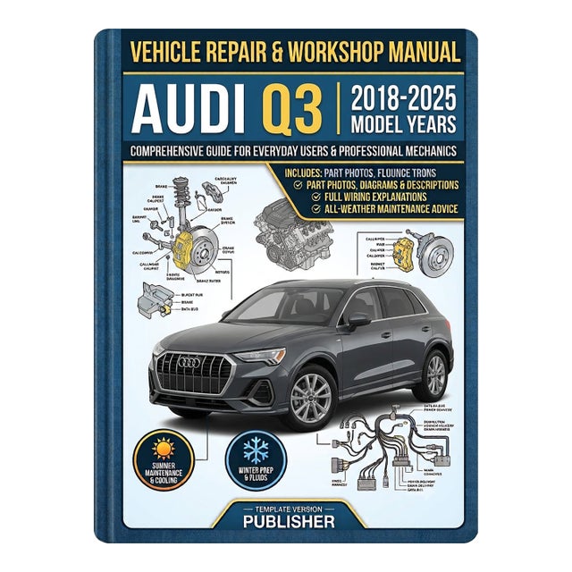 Audi Q3 2018-2025 Car Repair Manual, Workshop Guide Book For Sale