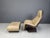Set of Vintage Leather Swivel Chair and Ottoman, 1970s For Sale - Image 10 of 11
