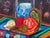Early 21st Century Colorful Still Life With Blue Pitcher, Oil Painting For Sale - Image 5 of 12