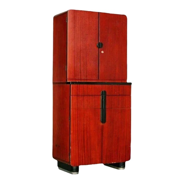 Streamline Art Deco Bar Mahogany Cabinet by Donald Deskey for Hamilton For Sale