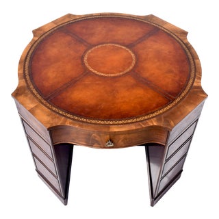 Round Georgian-Style Partners Desk For Sale