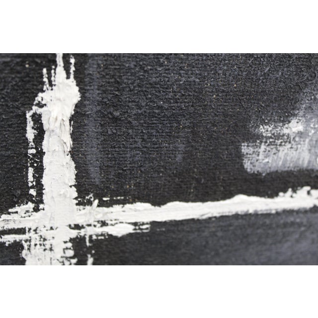 Vintage Abstract Mid-Century Modern Oil Painting For Sale - Image 4 of 9