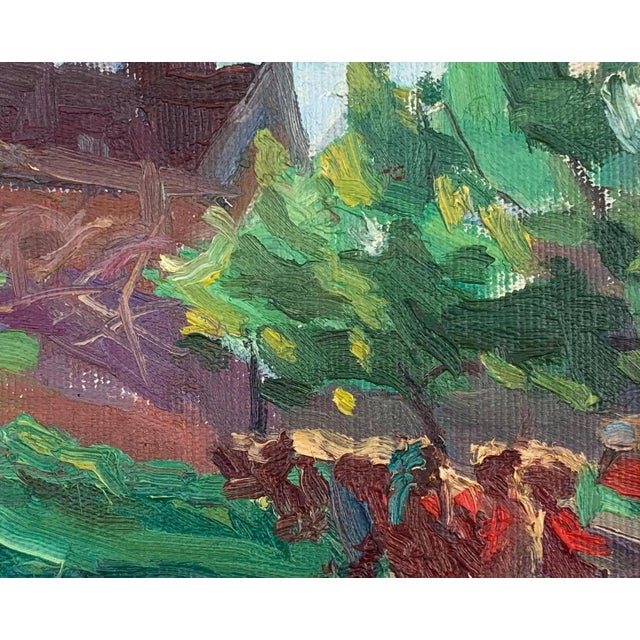Vintage Urban Oil Painting: Ukrainian Cityscape, 1960s Art 13-23 For Sale - Image 4 of 6