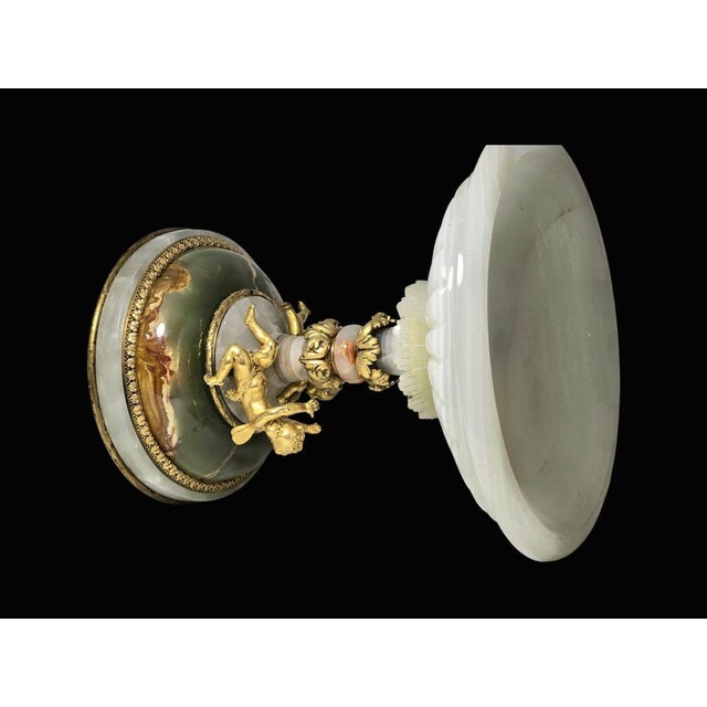 Gilded Bronze Agate and Algerian Onyx Centerpiece attributed to Eugène Cornu, 1890s For Sale - Image 13 of 18