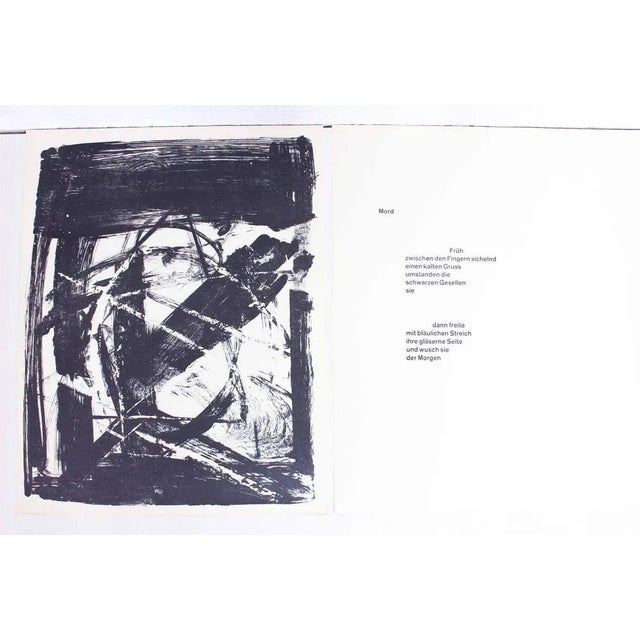 Lithograph by the Swiss artist Bernd Völkle 1963 This original lithograph entitled "Murder" was manufactured at 100 copies...