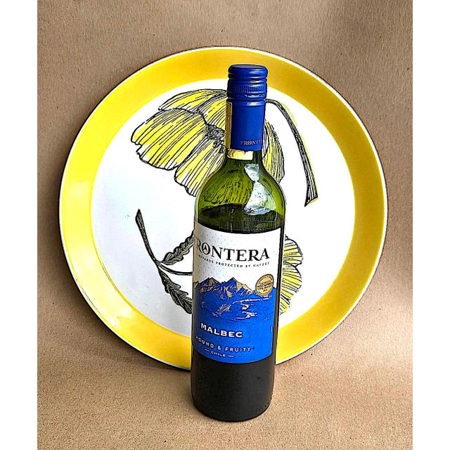 1970s 1970s Mikasa Duplex Duet Yellow Poppy Chop Plate Designed by Ben Seibel For Sale - Image 5 of 13