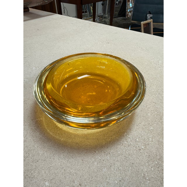 Modern Canary Murano Glass Bowl, Italy, 1970s For Sale - Image 3 of 6