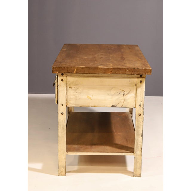 1950s Industrial Iron Kitchen Table, Former Czechoslovakia, 1950s For Sale - Image 5 of 8