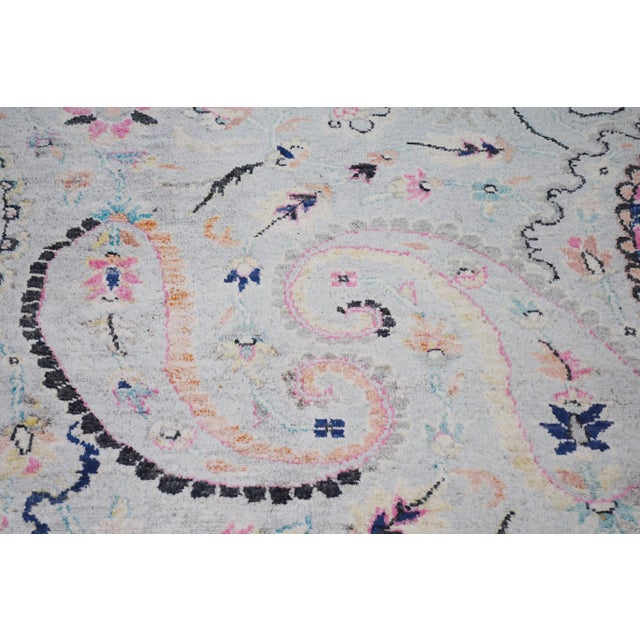 1950s Oushak Angora Hand Knotted Wool Rug, 10'3"x13'5" For Sale - Image 5 of 6