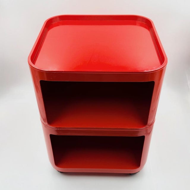 Kartell Red Square Components Storage Unit by Anna Castelli Ferrieri for Kartell, 1960s For Sale - Image 4 of 17