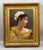 Oil on canvas depicting a profile portrait of a woman, monogrammed "EP" in the lower left corner. An elegant portrait of a...