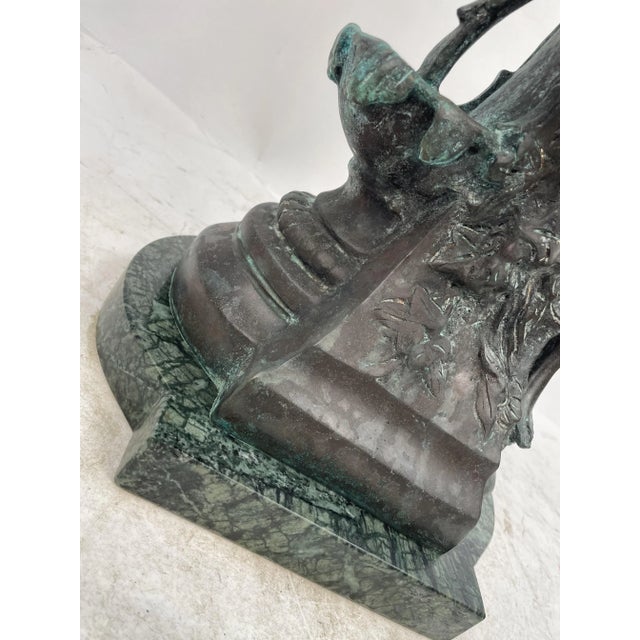 Art Nouveau Figure, 1920s, Bronze with Marble Base For Sale - Image 4 of 12