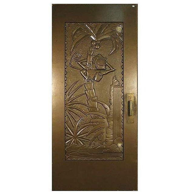 Art Deco Large 93" Art Deco Style Coco Bongo Gold Door From 1994 the Mask, 2 Available For Sale - Image 3 of 6