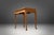 Brown Side Table in Beech with Lace Inlay and Glass Top, France, 1950s For Sale - Image 8 of 11