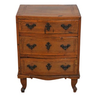 Italian Continental 19th Century Inlaid 3 Drawer Olivewood Chest For Sale