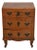 Italian Continental 19th Century Inlaid 3 Drawer Olivewood Chest For Sale