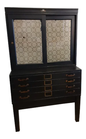 Antique Arts and Crafts Black Library Bureau