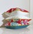 Vibrant Cottagecore Charm: Hana Chess in Ruby + Romo Miro in Beijing Blue + Down-Feather Filled Pillows = a Set of 4 For Sale - Image 4 of 17