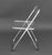 Giancarlo Piretti "Plia" Chrome and Acrylic Folding Chairs, Set of 8 For Sale - Image 9 of 12