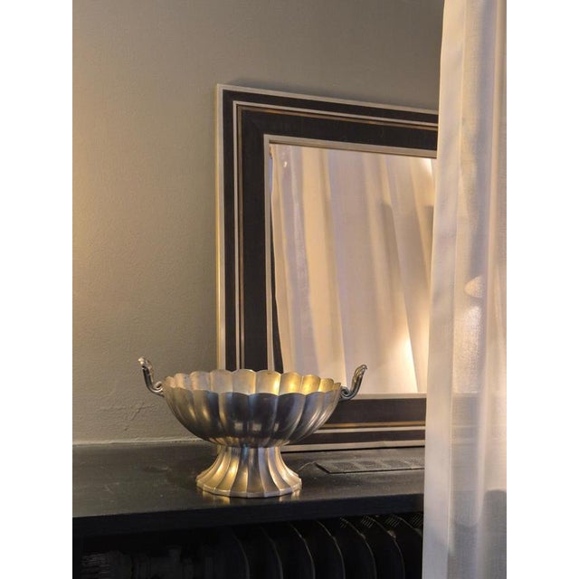 Swedish Grace Pewter Bowl with Lion Paw Handles by J.L Hultman, 1928. For Sale - Image 6 of 14