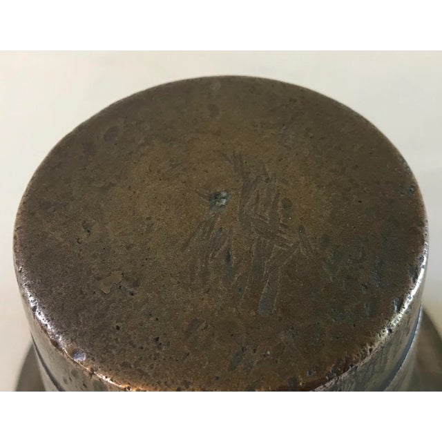 Vintage Copper Lipped Vessel For Sale - Image 9 of 10
