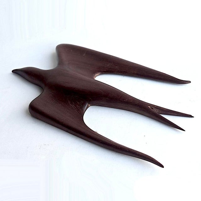 Mid 20th Century Hand Carved Falcon Wall Sculpture Attributed to Arthur Umanoff for Raymor For Sale - Image 15 of 17