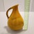 Ceramic Mid-Century Modern Harvest Gold Drip Glaze Ceramic Handled Pitcher Ewer - 7" For Sale - Image 7 of 7
