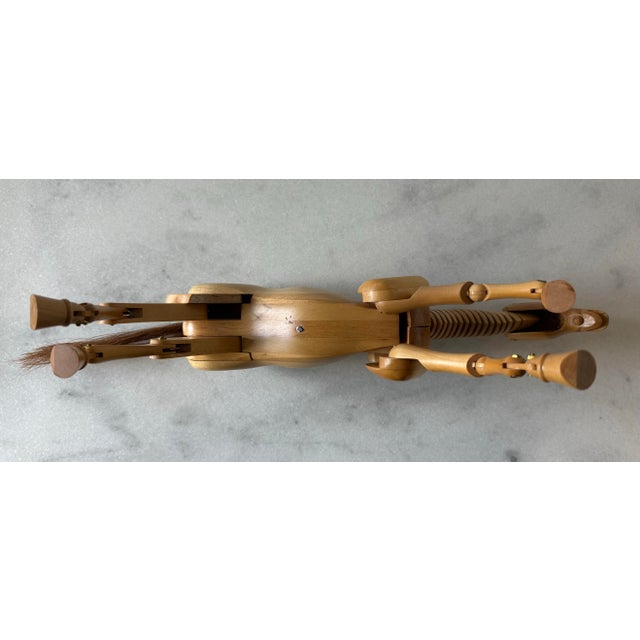Vintage Adjustable Wooden Artist's Horse Figure For Sale - Image 11 of 11