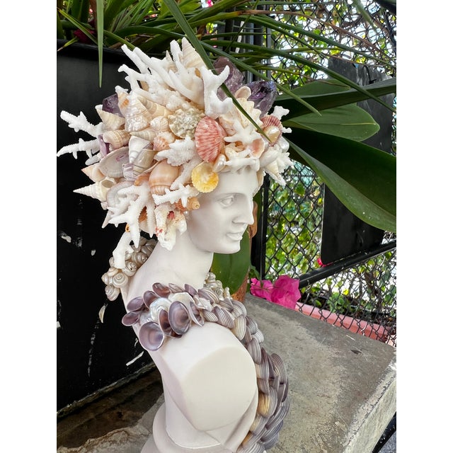 CSS Seashell Bust of Diana For Sale In West Palm - Image 6 of 6