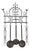 Circa 1820 Continental Hand-Forged Wrought Iron Archelle With Three Utensils For Sale