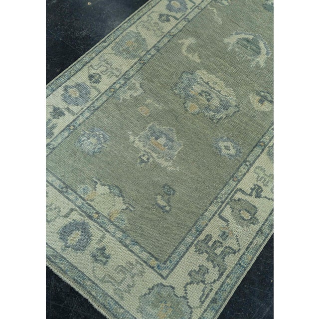 Gray Turkish Oushak Rug 2'9"x 9'6" #19046 For Sale - Image 8 of 8