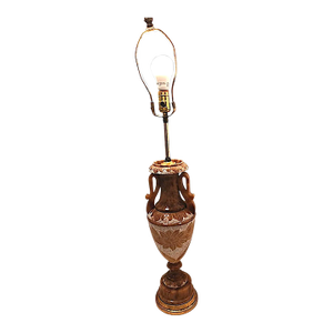 1950s Ornate Victorian Roman Neoclassic Carved Marble Table Lamp Base