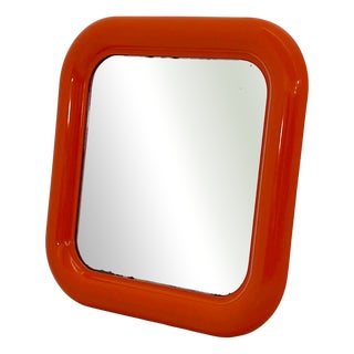 Orange Delfo Mirror by Sergio Mazza for Artemide, 1970s For Sale