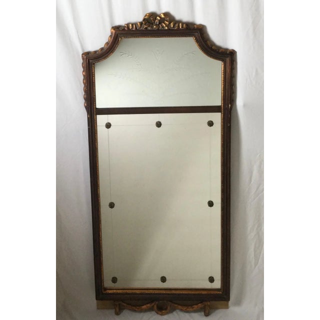 Late 20th Century Late 20th Century Etched Giltwood Mirror For Sale - Image 5 of 12