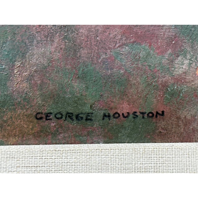 Scottish Mountain Oil Landscape at Dusk Signed by George Houston, c.1900–1920 For Sale - Image 11 of 12