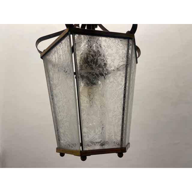Vintage Bronze Light Pendant, 1950s For Sale - Image 3 of 12
