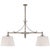 Chapman & Myers for Visual Comfort Signature Sloane Double Shop Pendant in Antique Nickel with Linen Shades For Sale