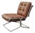 Brown Leather Lounge Armchair with Chrome-Plated Steel Tubular Frame, Italy, 1970s For Sale
