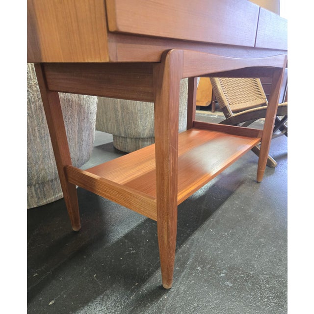 Wood Kofod Larsen Style Wood Console by Ethan Allen For Sale - Image 7 of 8