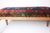 Wood Antique Kazak Wool Rug Upholstered Bench, Rustic Tribal Accent Bench With Wooden Legs For Sale - Image 7 of 11