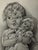 Original graphite pencil drawing by American artist and illustrator Theodore E. Schrock (1879–1952), depicting a young...