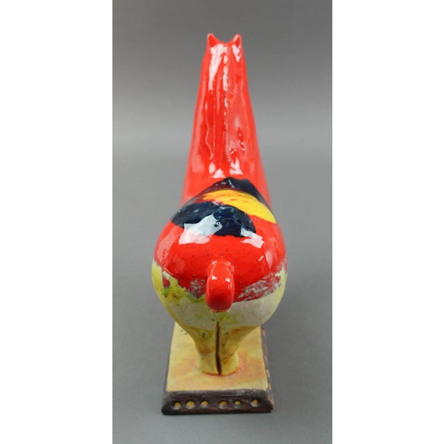 Ceramic Mid 20th Century Ivo De Santis Gli Etruschi Raymor Italian Art Pottery Orange Horse Figurine For Sale - Image 7 of 12