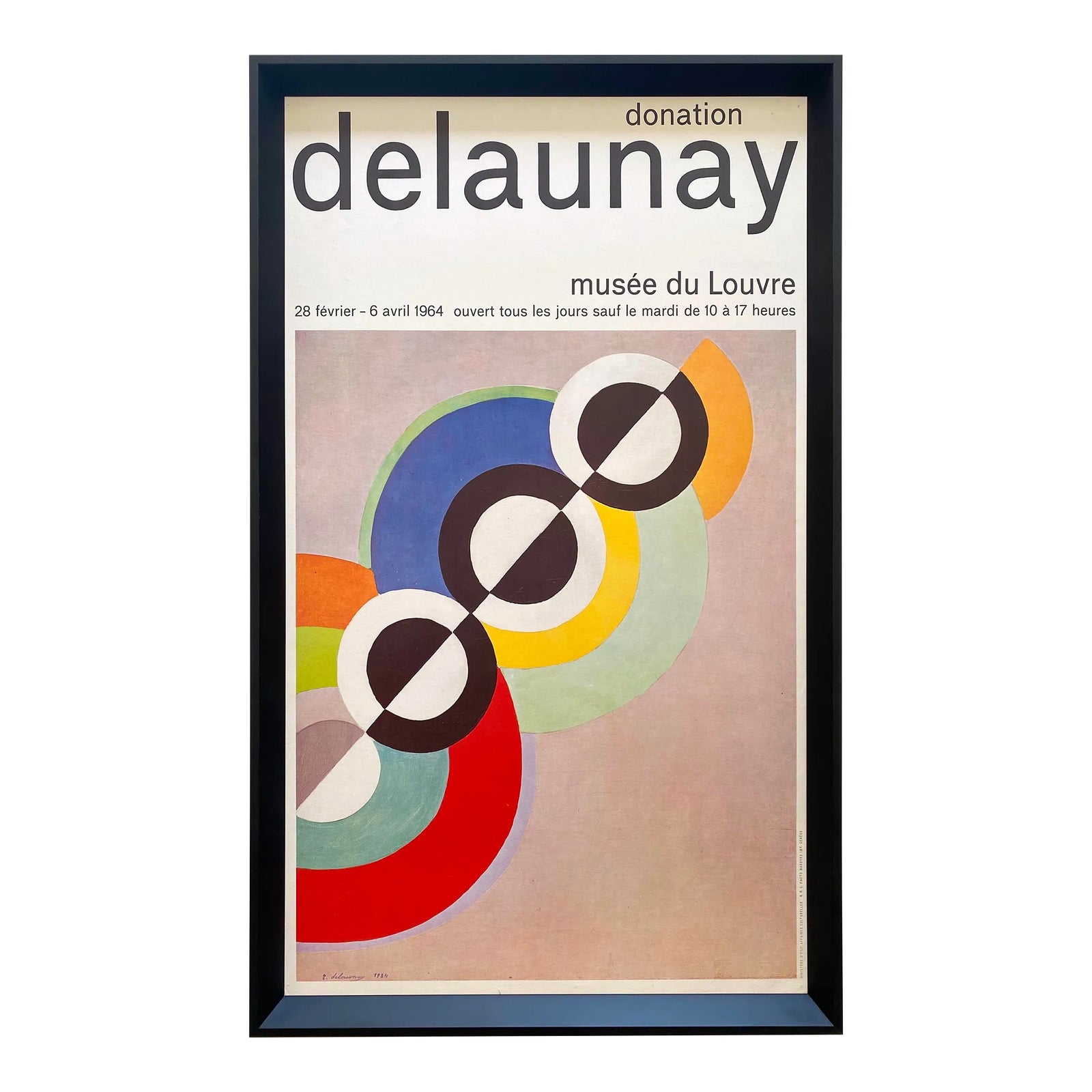 Sonia Delaunay Vintage 1964 Mid Century Modernist Lithograph